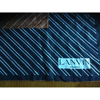 Pre-owned Lanvin Silk Handkerchief In Brown