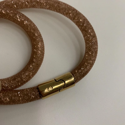 Pre-owned Swarovski Stardust Crystal Bracelet In Pink