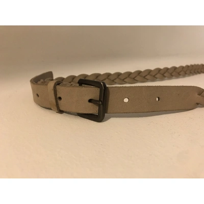 Pre-owned Jil Sander Leather Belt In Anthracite