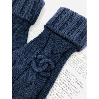 Pre-owned Chanel Blue Wool Gloves