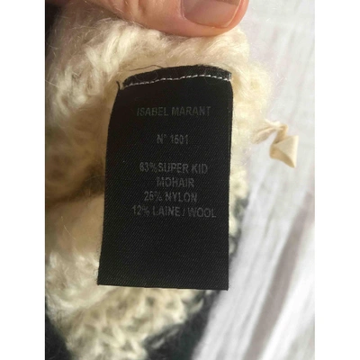 Pre-owned Isabel Marant Étoile Wool Beanie In Ecru