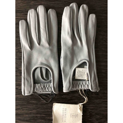 Pre-owned Brunello Cucinelli Leather Gloves
