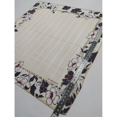 Pre-owned Burberry Silk Handkerchief In Beige