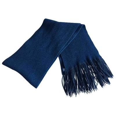 Pre-owned Bogner Wool Scarf In Blue