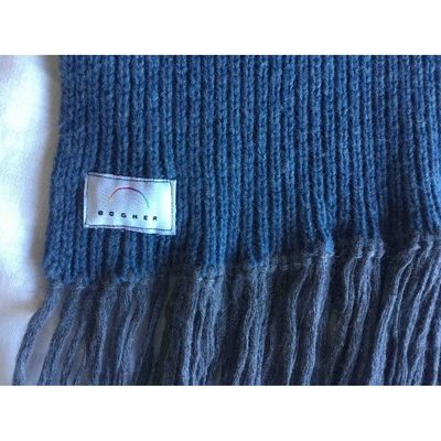 Pre-owned Bogner Wool Scarf In Blue