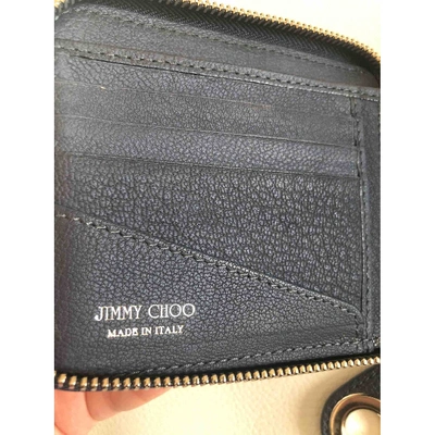 Pre-owned Jimmy Choo Blue Leather Wallet