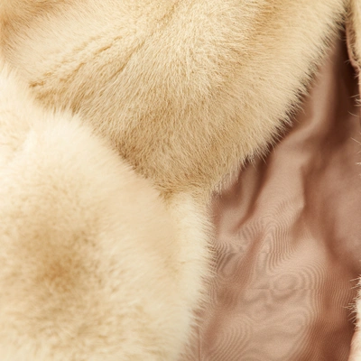 Pre-owned Saint Laurent Beige Mink Scarf