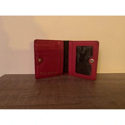Pre-owned Juicy Couture Leather Wallet In Red
