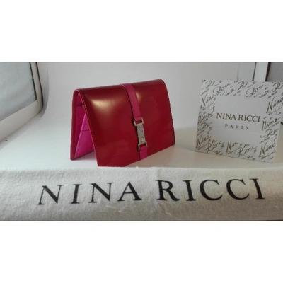 Pre-owned Nina Ricci Leather Wallet In Red