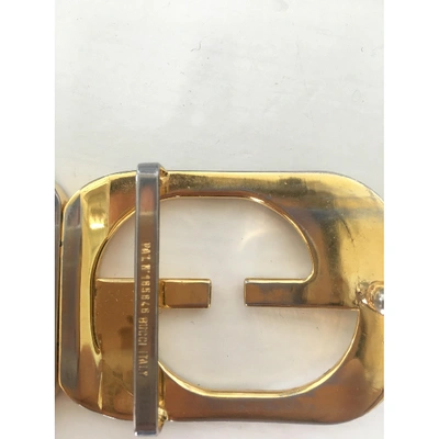 Pre-owned Gucci Interlocking Buckle Brown Leather Belt