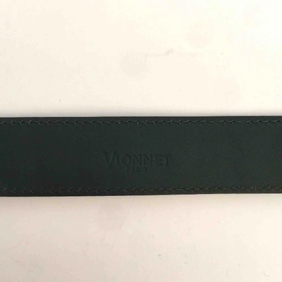 Pre-owned Vionnet Leather Belt In Green