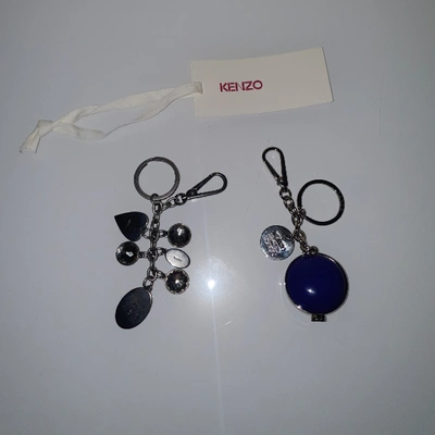 Pre-owned Kenzo Key Ring In Silver