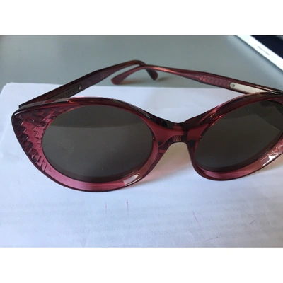 Pre-owned Bottega Veneta Red Sunglasses