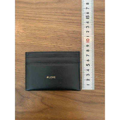 Pre-owned Ports 1961 Leather Card Wallet In Black