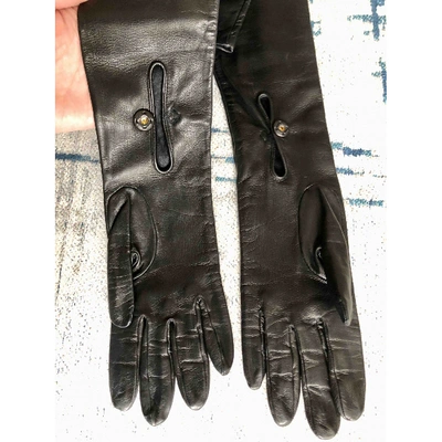 Pre-owned Prada Black Leather Gloves