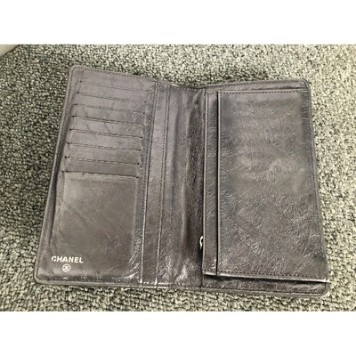 Pre-owned Chanel 2.55 Leather Wallet In Metallic