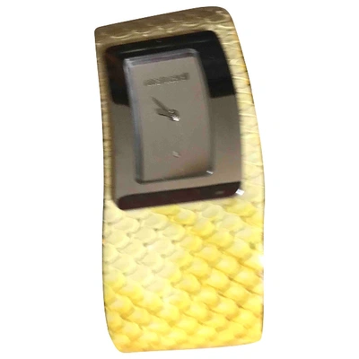 Pre-owned Roberto Cavalli Yellow Steel Watch
