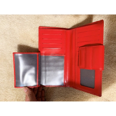 Pre-owned Cerruti 1881 Leather Wallet In Red