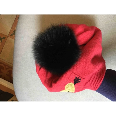 Pre-owned Moschino Wool Beanie In Red