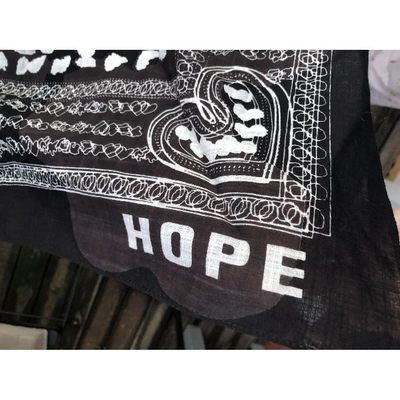 Pre-owned Hope Black Cotton Scarf