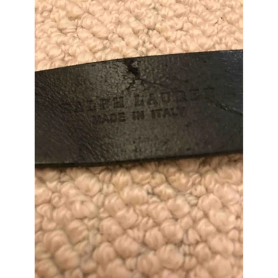 Pre-owned Ralph Lauren Leather Belt In Black