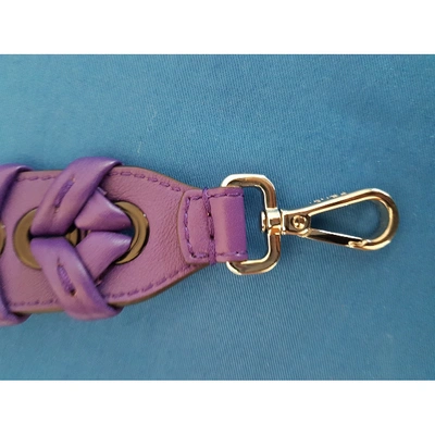 Pre-owned Fendi Leather Purse In Purple