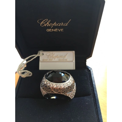 Pre-owned Chopard White Gold Ring In Black