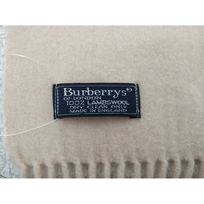 Pre-owned Burberry Wool Scarf In Gray