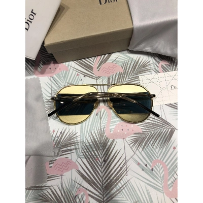 Pre-owned Dior Gold Metal Sunglasses
