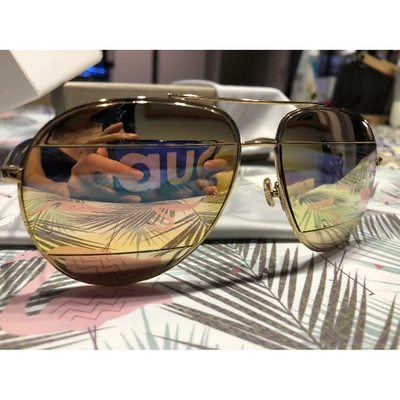 Pre-owned Dior Gold Metal Sunglasses