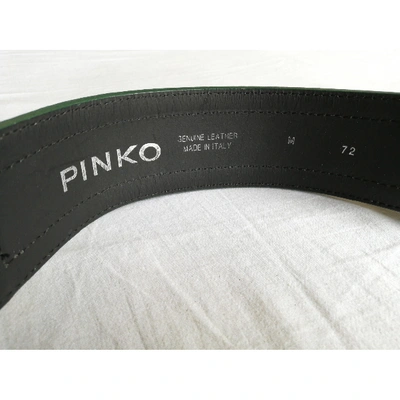 Pre-owned Pinko Green Suede Belt