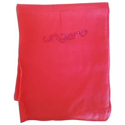 Pre-owned Emanuel Ungaro Silk Neckerchief In Red