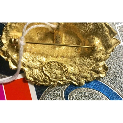 Pre-owned Saint Laurent Gold Metal Pins & Brooches