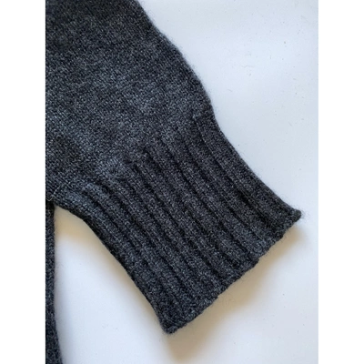 Pre-owned Dolce & Gabbana Grey Cashmere Gloves