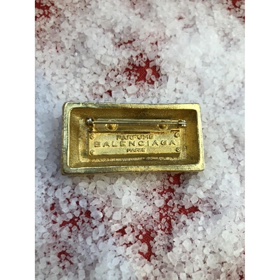 Pre-owned Balenciaga Pin & Brooche In Gold