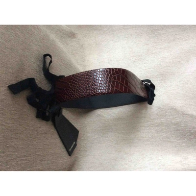 Pre-owned Pinko Leather Belt In Brown