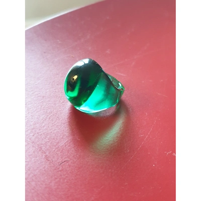 Pre-owned Lalique Green Crystal Ring