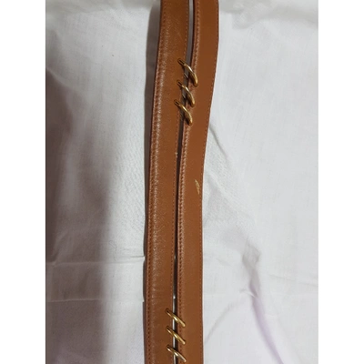 Pre-owned Valentino Garavani Camel Leather Belt