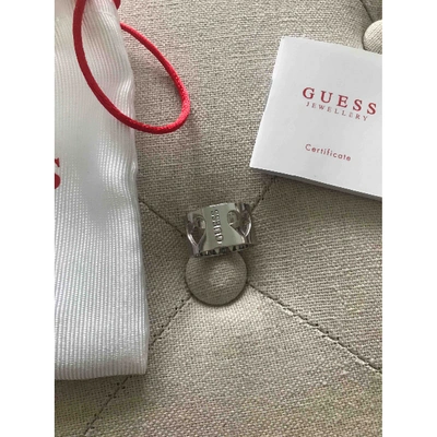 Pre-owned Guess Ring In Silver