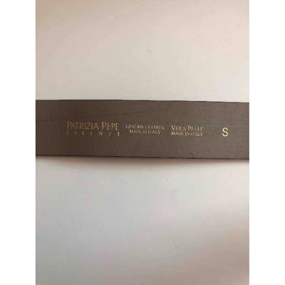 Pre-owned Patrizia Pepe Leather Belt In Metallic