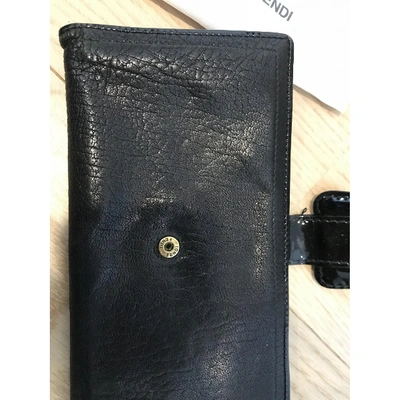 Pre-owned Fendi Leather Wallet In Black