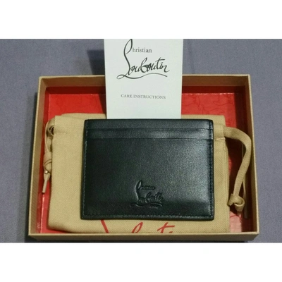 Pre-owned Christian Louboutin Black Leather Purses, Wallet & Cases