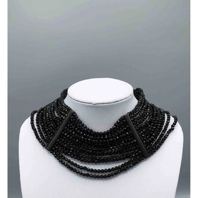 Pre-owned Brunello Cucinelli Silver Necklace In Black