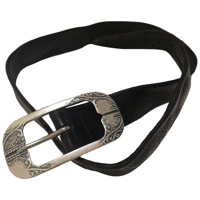 Pre-owned Orciani Leather Belt In Black