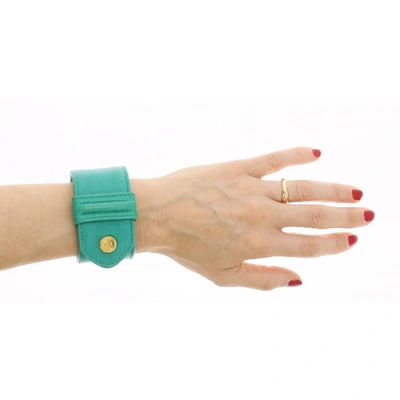 Pre-owned Loewe Leather Bracelet In Turquoise
