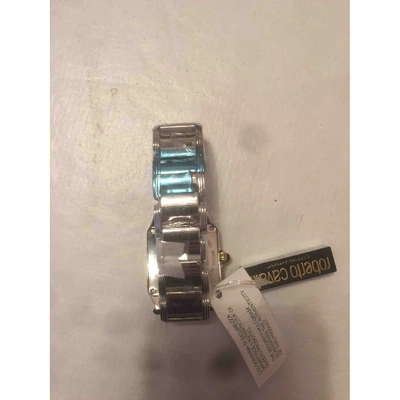 Pre-owned Roberto Cavalli Silver Steel Watch