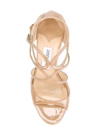 Shop Jimmy Choo Lang Sandals In Neutrals