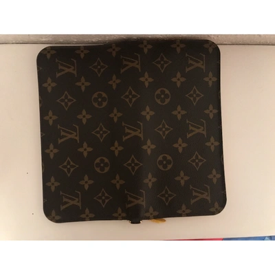 Pre-owned Louis Vuitton Cloth Wallet In Brown