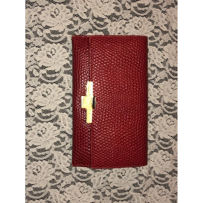 Pre-owned Smythson Leather Wallet In Red