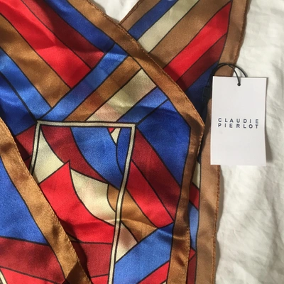 Pre-owned Claudie Pierlot Silk Neckerchief In Multicolour